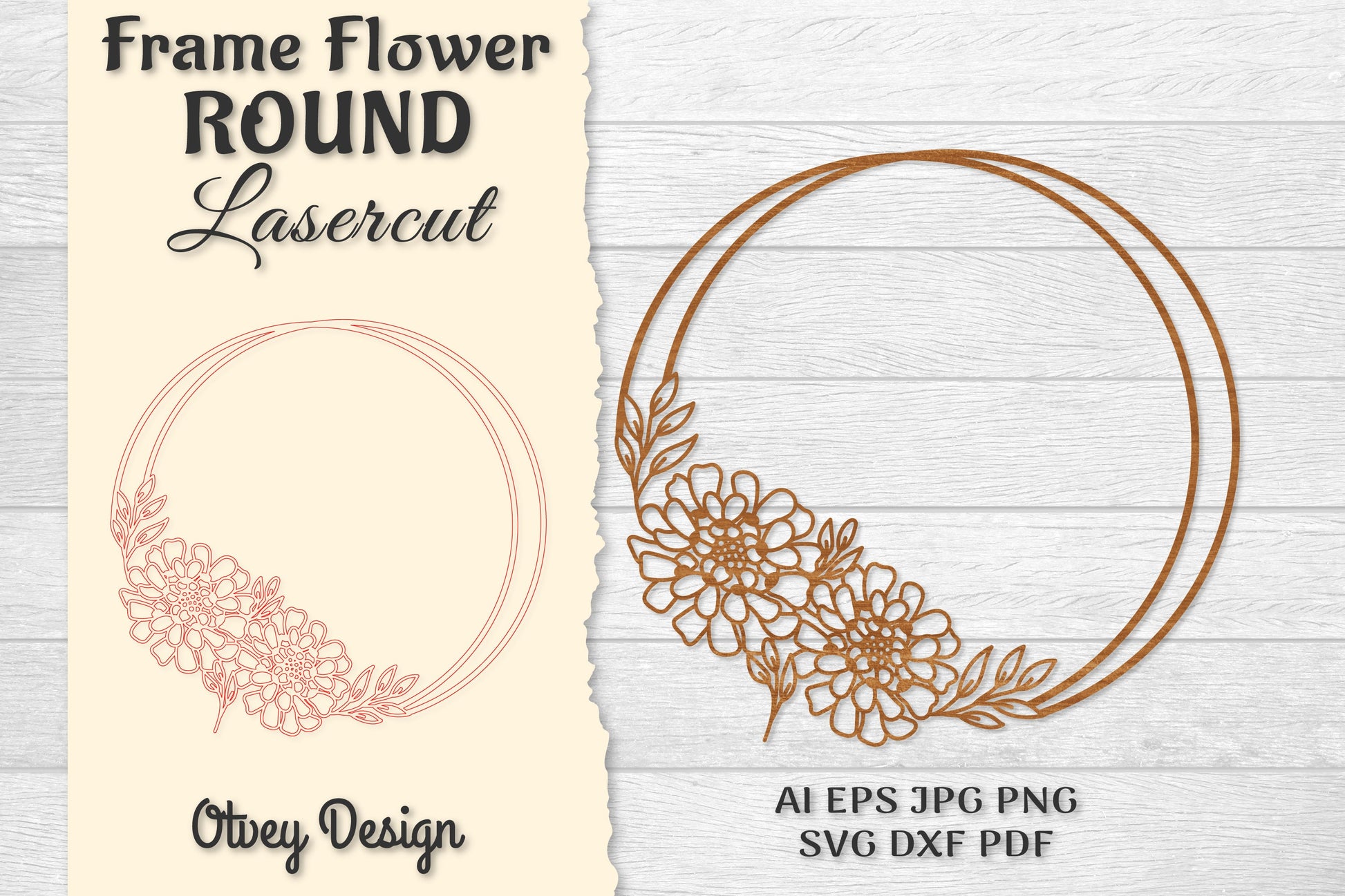 Frame Flower Round Lasercut SVG Bundle 9 - CraftNest - Digital Crafting and Art