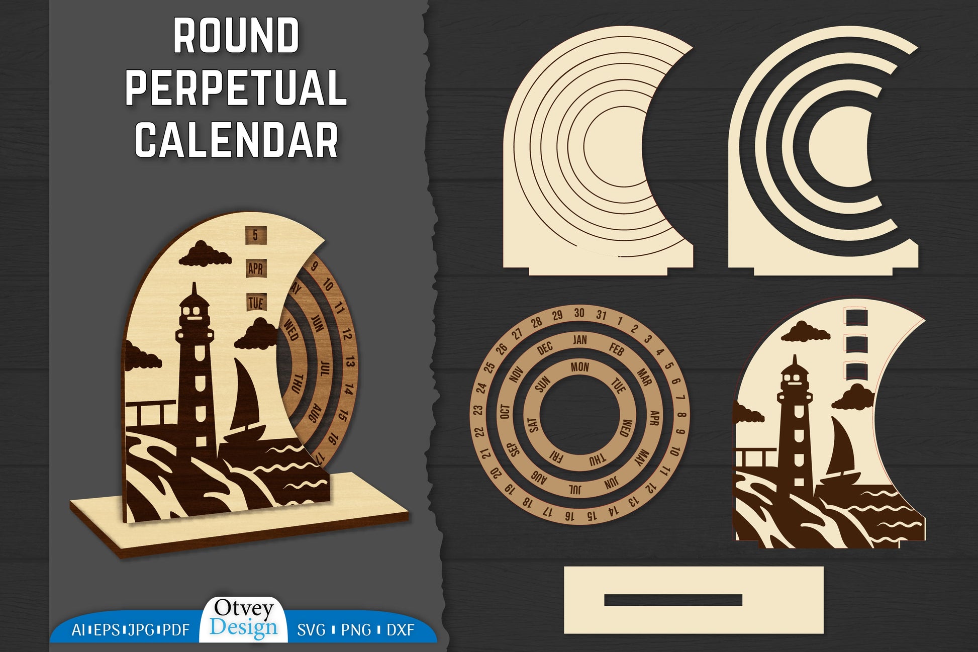 2085 Perpetual Calendar Lasercut SVG Bundle - CraftNest - Digital Crafting and Art
