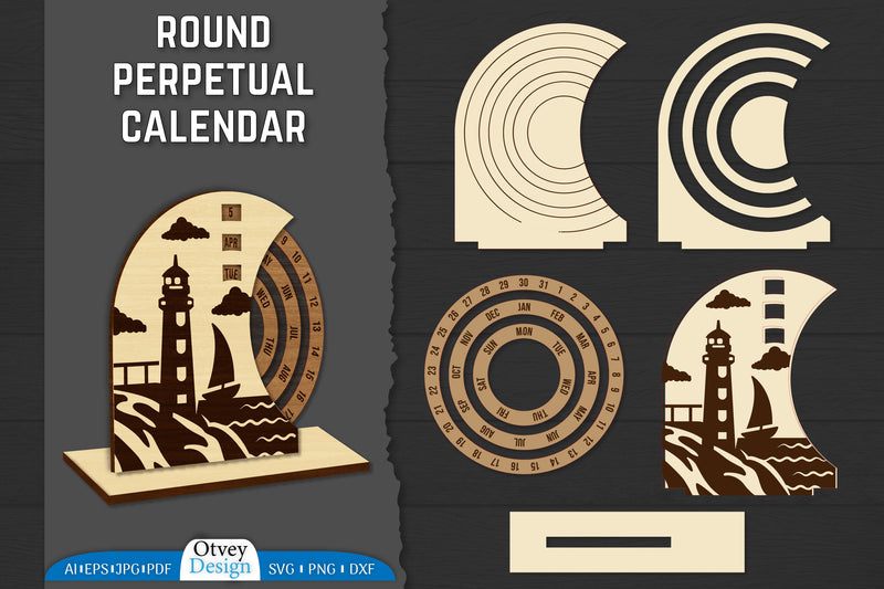 2085 Perpetual Calendar Lasercut SVG Bundle - CraftNest - Digital Crafting and Art