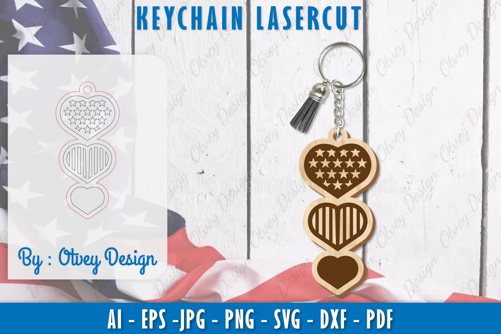 4th of July Keychain SVG Bundle 21 - CraftNest - Digital Crafting and Art