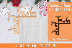 Christmas Deer Door Corner Lasercut SVG Bundle 20 - CraftNest - Digital Crafting and Art
