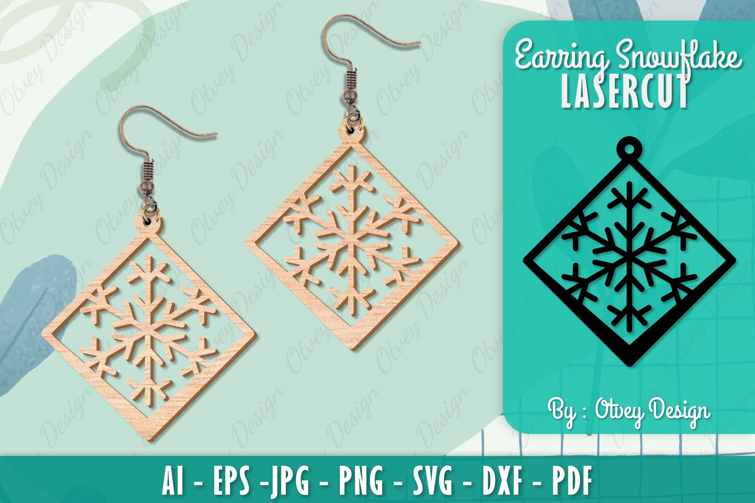 Snowflake Earring Lasercut SVG Bundle 128 - CraftNest - Digital Crafting and Art