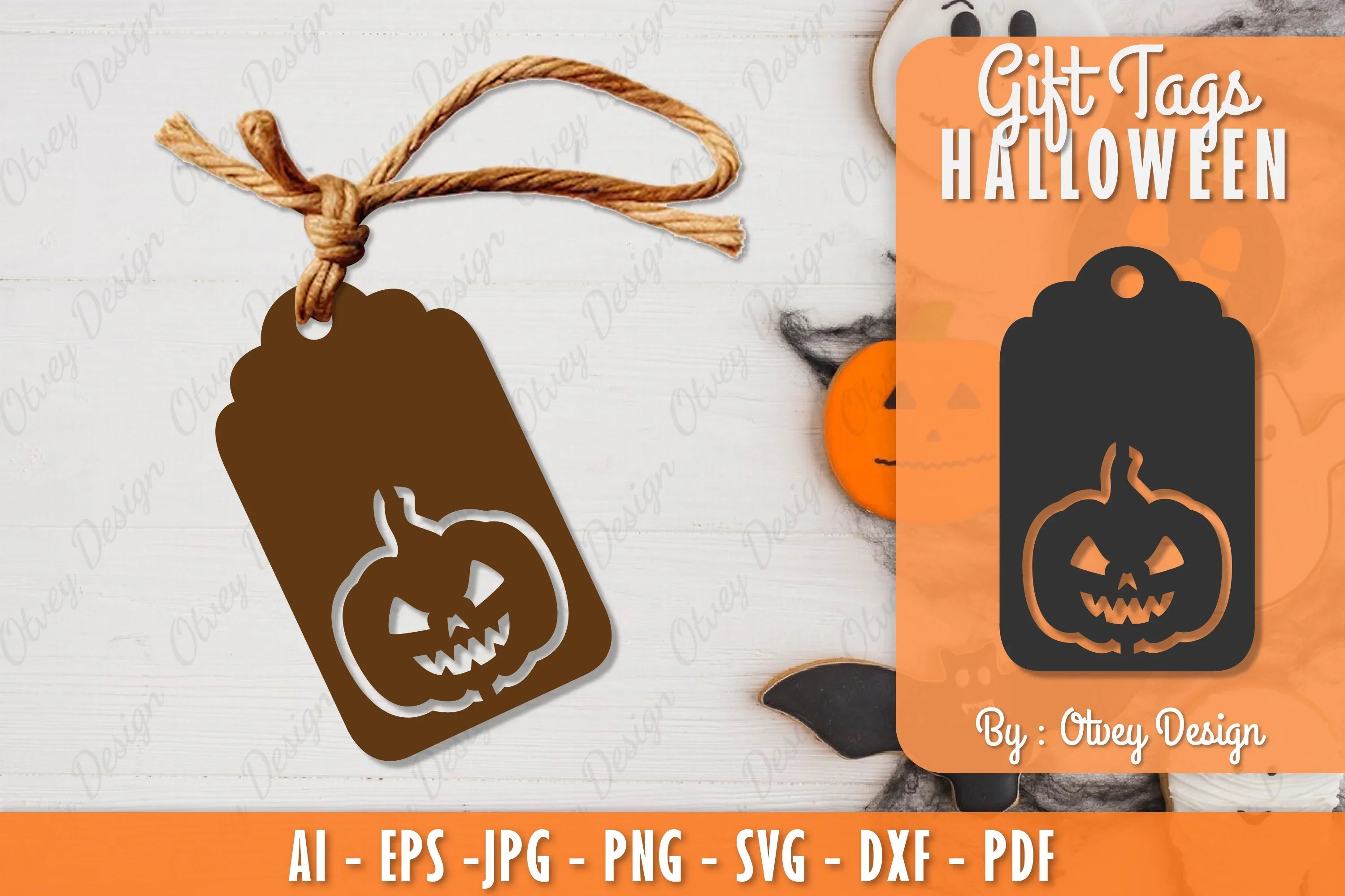 Halloween Gift Tags SVG Bundle 30 - CraftNest - Digital Crafting and Art