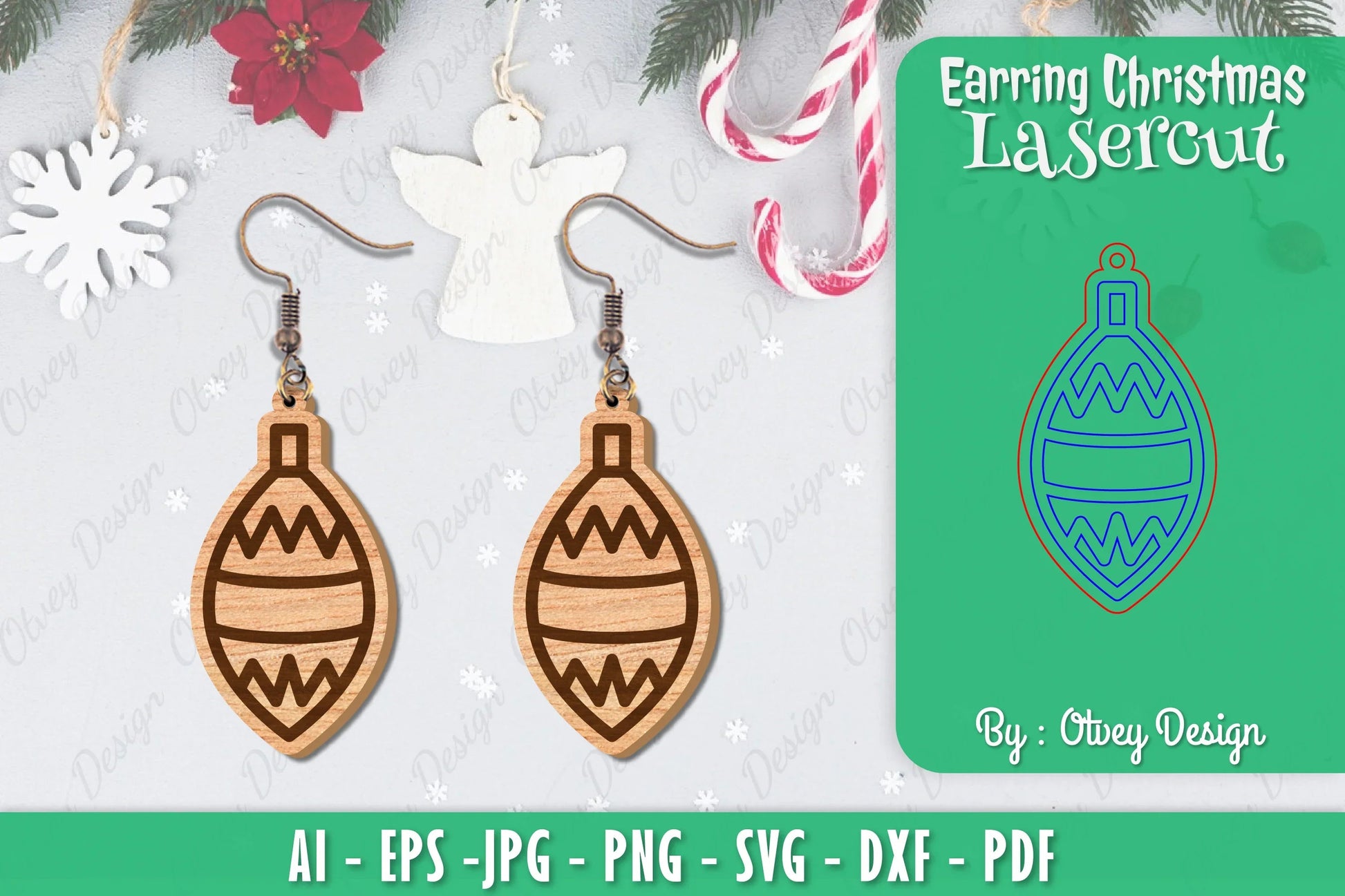 Christmas Earrings SVG Bundle - CraftNest - Digital Crafting and Art