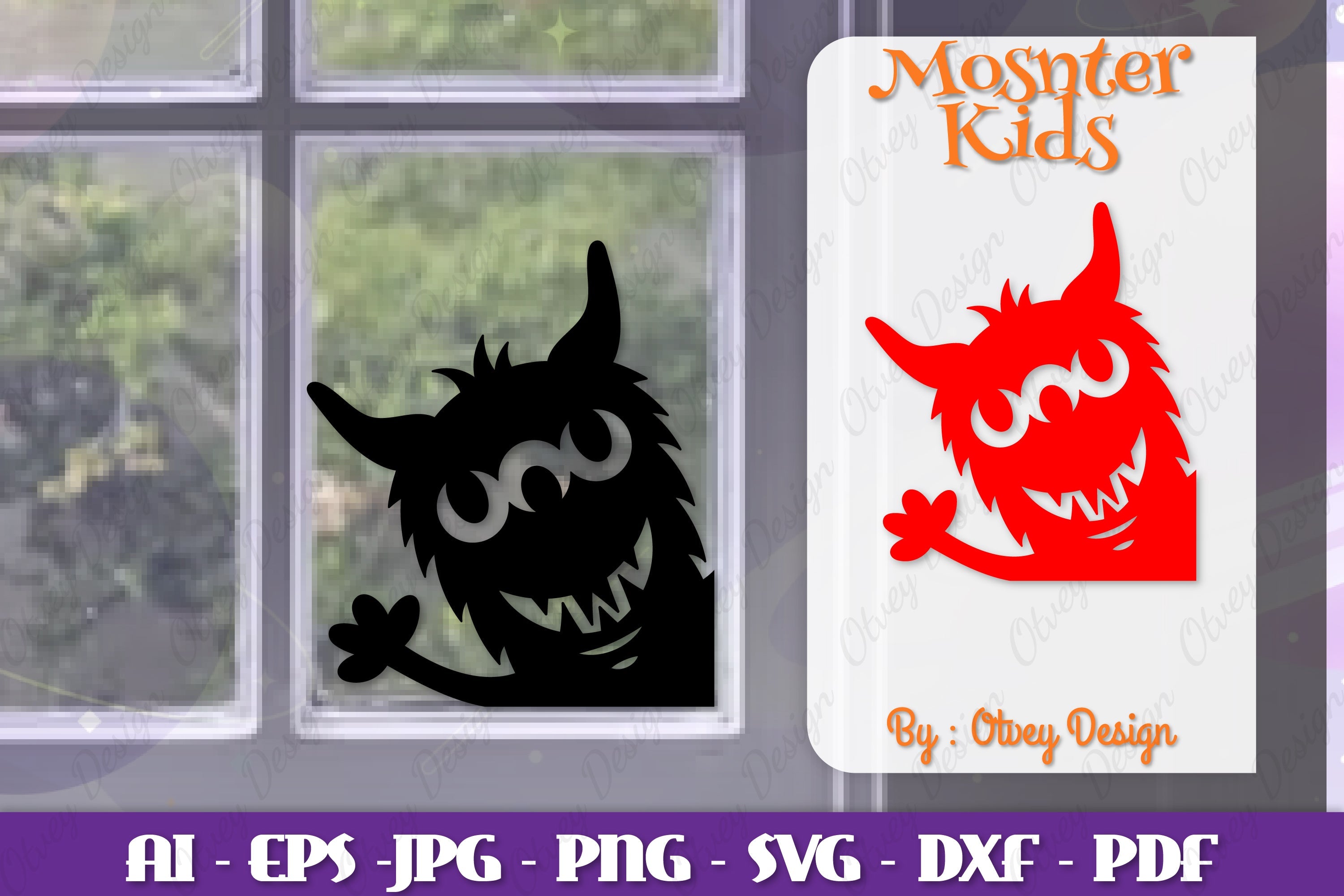 Halloween Window Cling Decor SVG Bundle