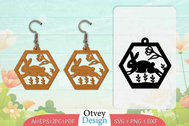 Earring Rabbit Lasercut SVG Bundle 81 - CraftNest - Digital Crafting and Art
