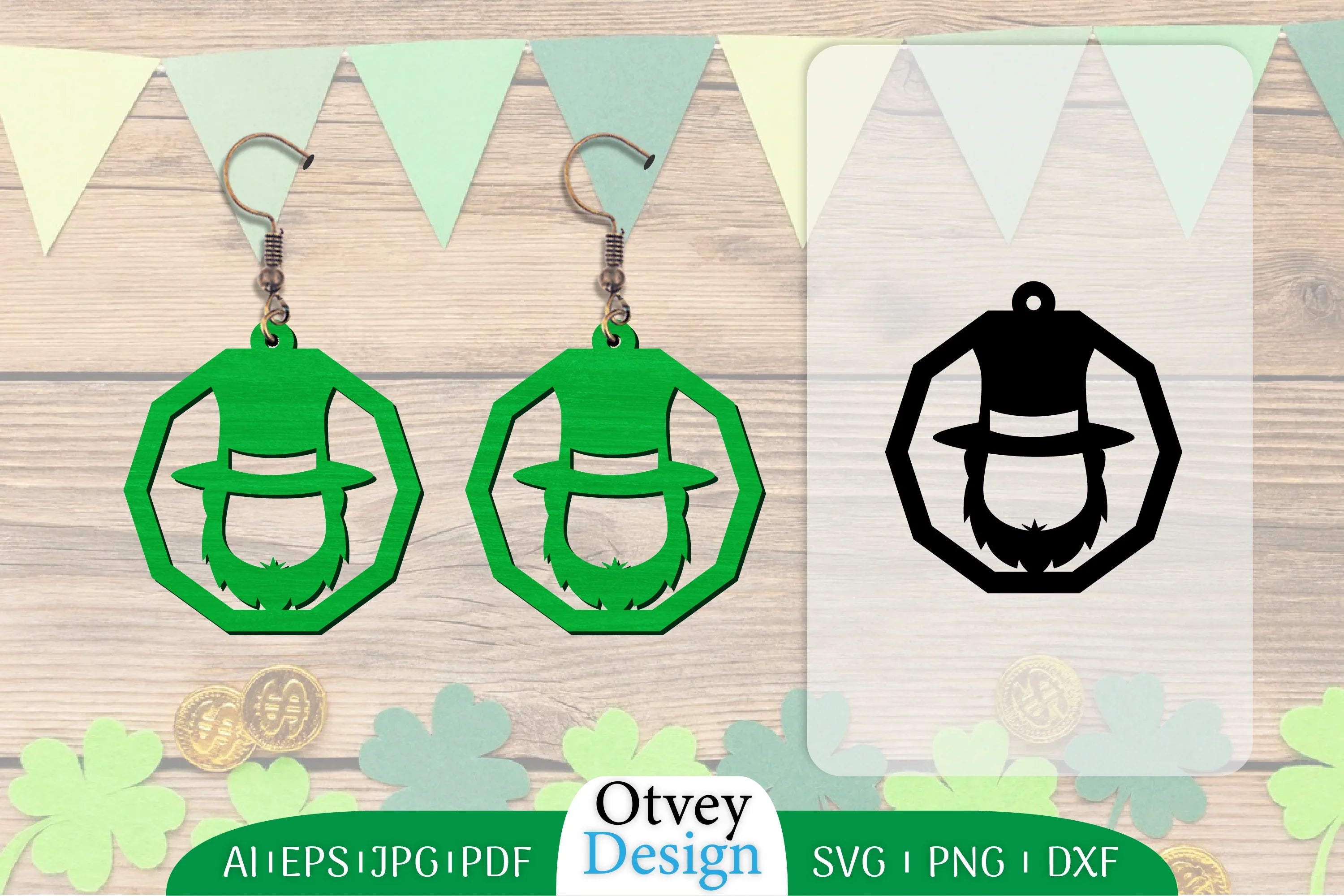 St Patrick's Day Earring Lasercut SVG Bundle 111 - CraftNest - Digital Crafting and Art