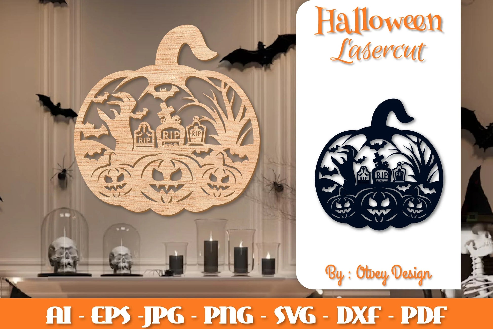 Halloween Pumpkins Lasercut SVG Bundle - CraftNest - Digital Crafting and Art
