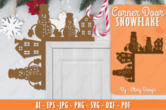 Snowman Door Corner Lasercut SVG Bundle 10 - CraftNest - Digital Crafting and Art