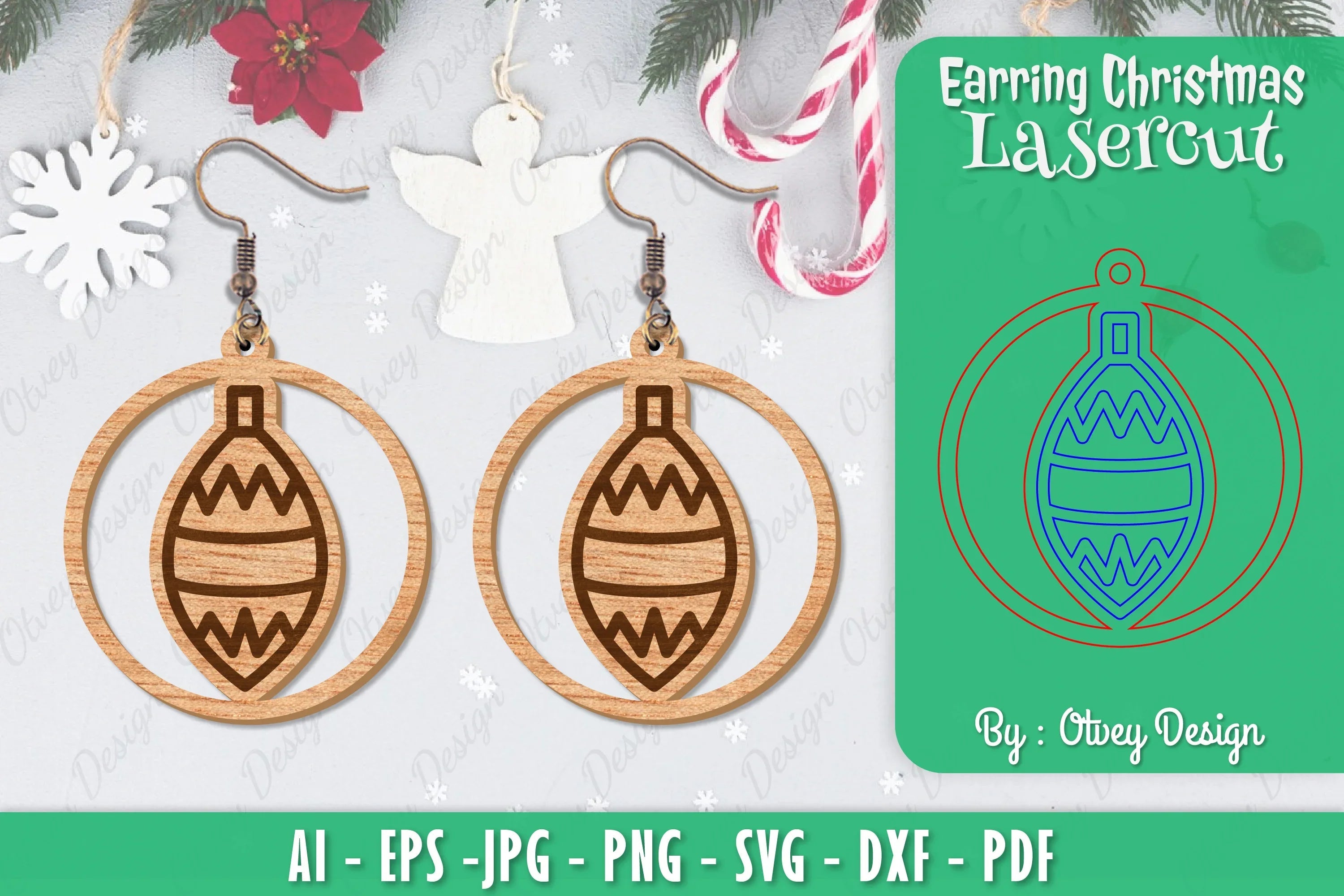 Christmas Earrings SVG Bundle - CraftNest - Digital Crafting and Art