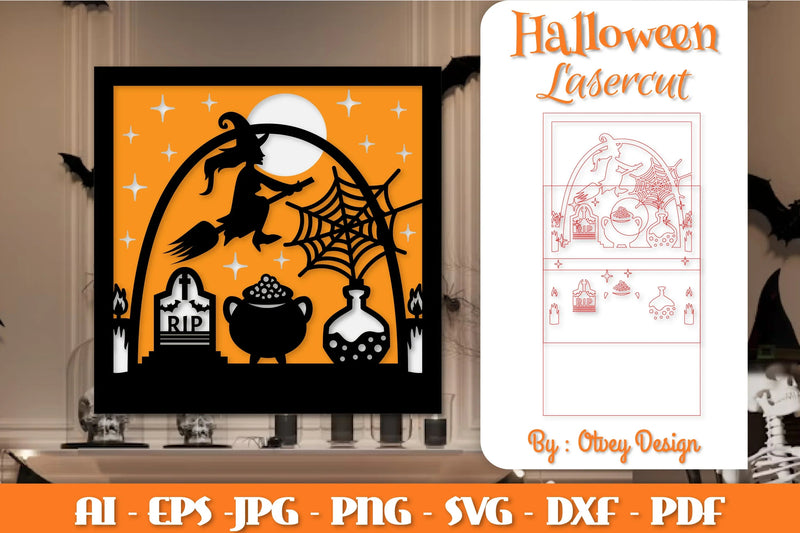 Halloween Decorations Layered Lasercut SVG Bundle - CraftNest - Digital Crafting and Art