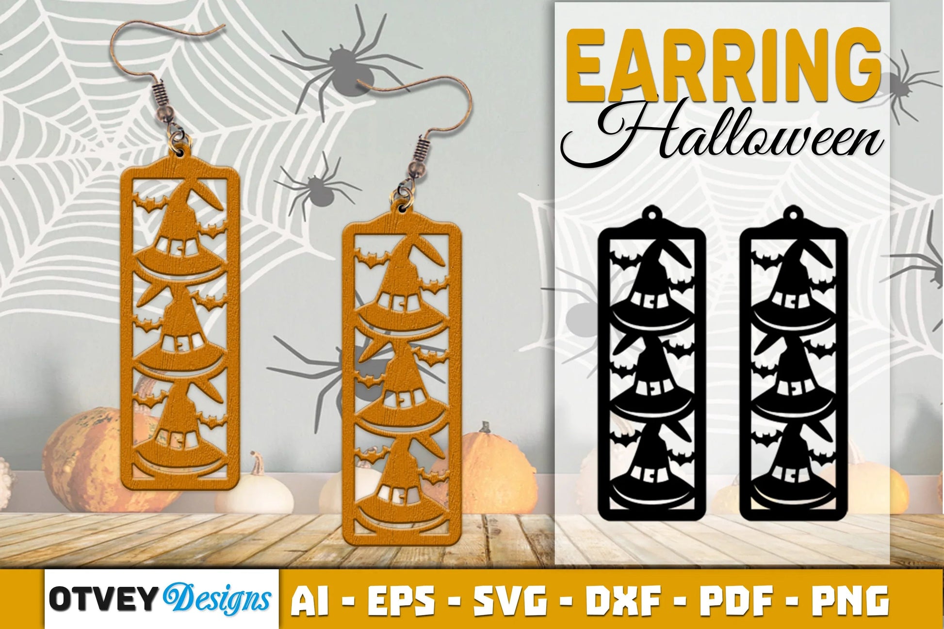 Earring Halloween Lasercut SVG Bundle1211 - CraftNest - Digital Crafting and Art