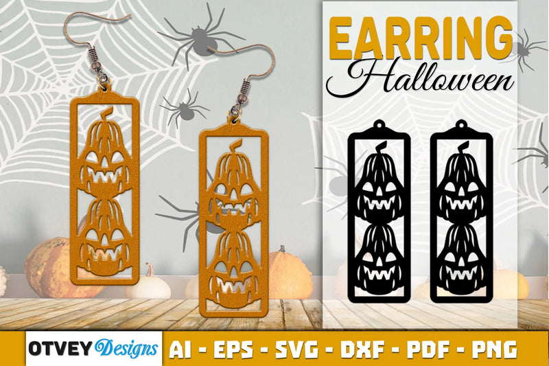 Earring Halloween Lasercut SVG Bundle29 - CraftNest - Digital Crafting and Art