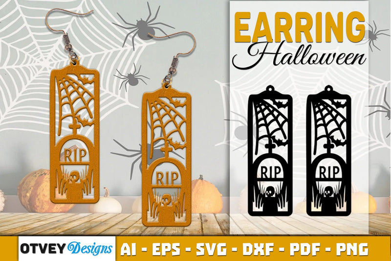 Earring Halloween Lasercut SVG Bundle128 - CraftNest - Digital Crafting and Art