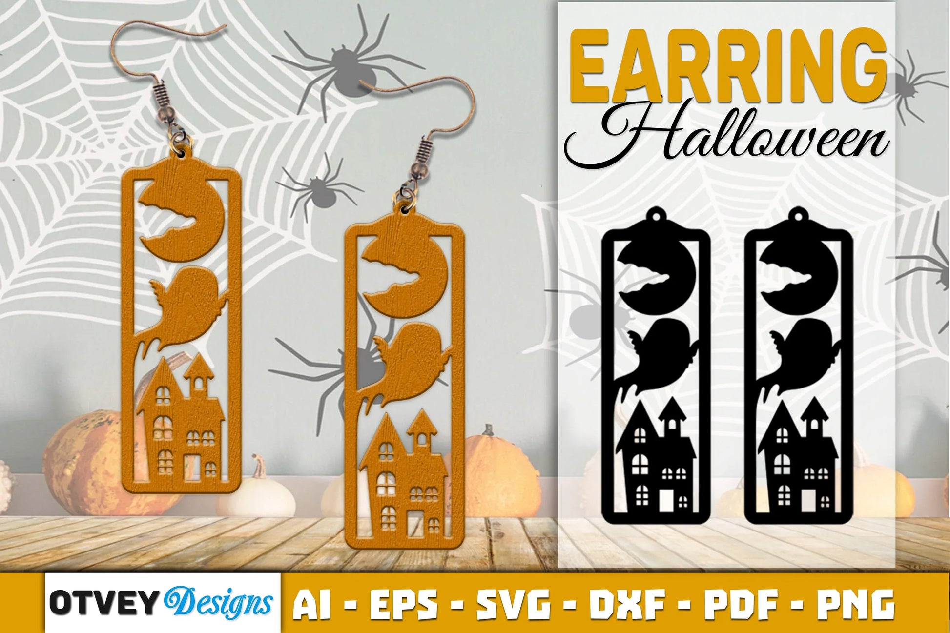 Earring Halloween Lasercut SVG Bundle130 - CraftNest - Digital Crafting and Art