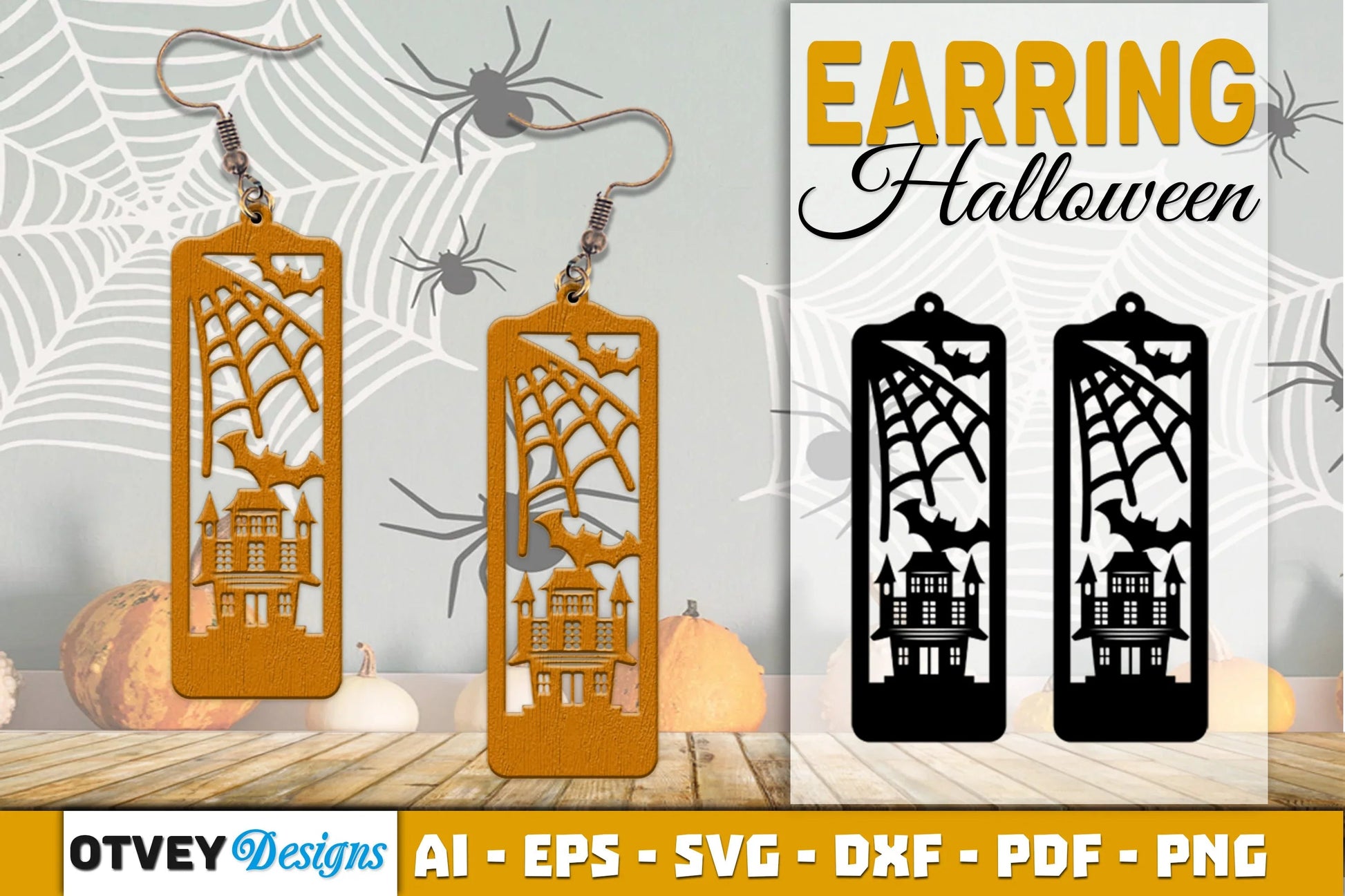 Earring Halloween Lasercut SVG Bundle131 - CraftNest - Digital Crafting and Art