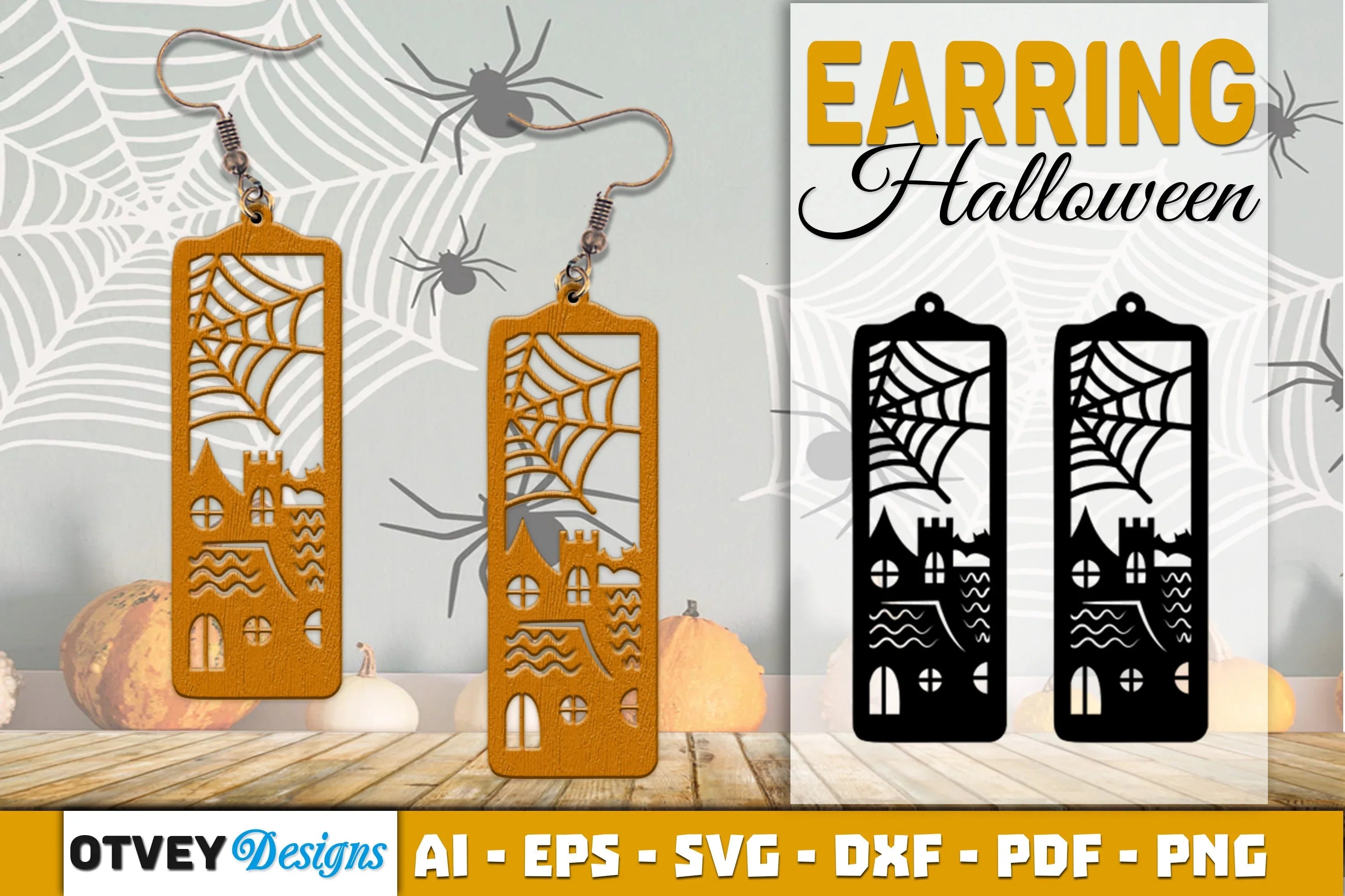 Earring Halloween Lasercut SVG Bundle133 - CraftNest - Digital Crafting and Art