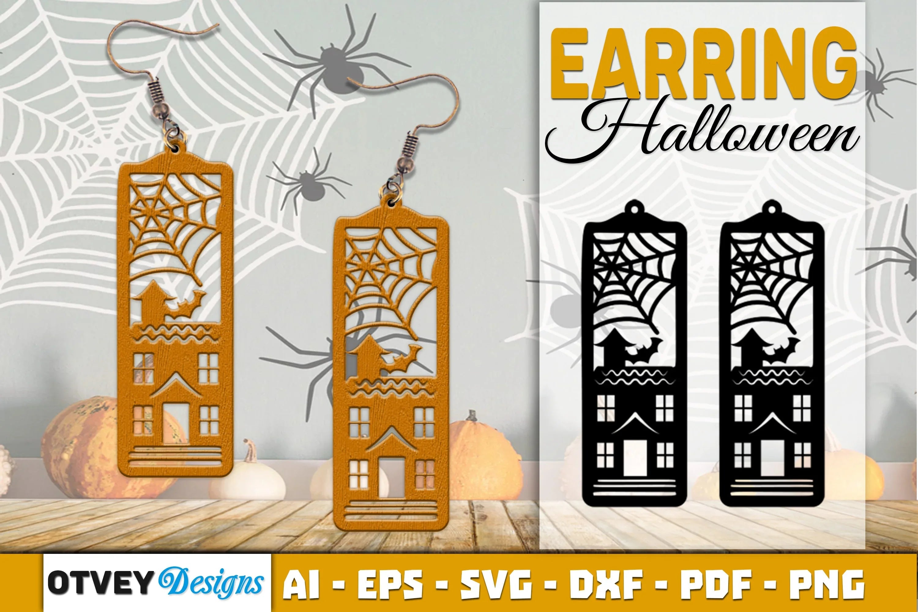 Earring Halloween Lasercut SVG Bundle135 - CraftNest - Digital Crafting and Art