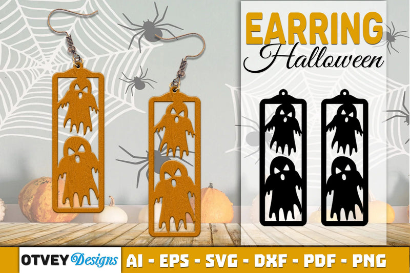 Earring Halloween Lasercut SVG Bundle137 - CraftNest - Digital Crafting and Art