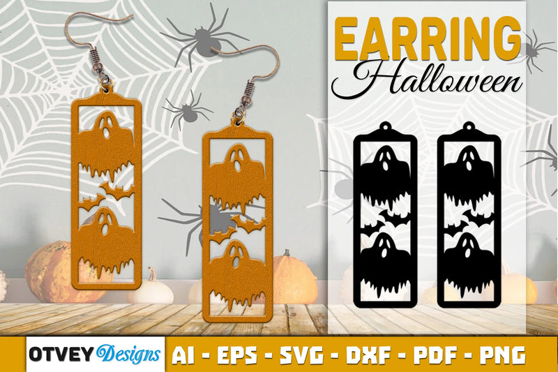 Earring Halloween Lasercut SVG Bundle138 - CraftNest - Digital Crafting and Art