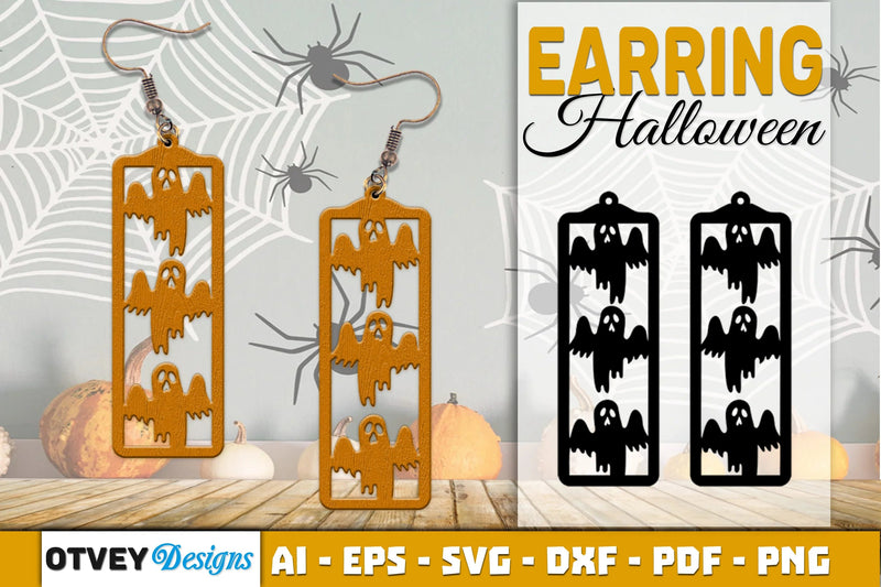 Earring Halloween Lasercut SVG Bundle140 - CraftNest - Digital Crafting and Art