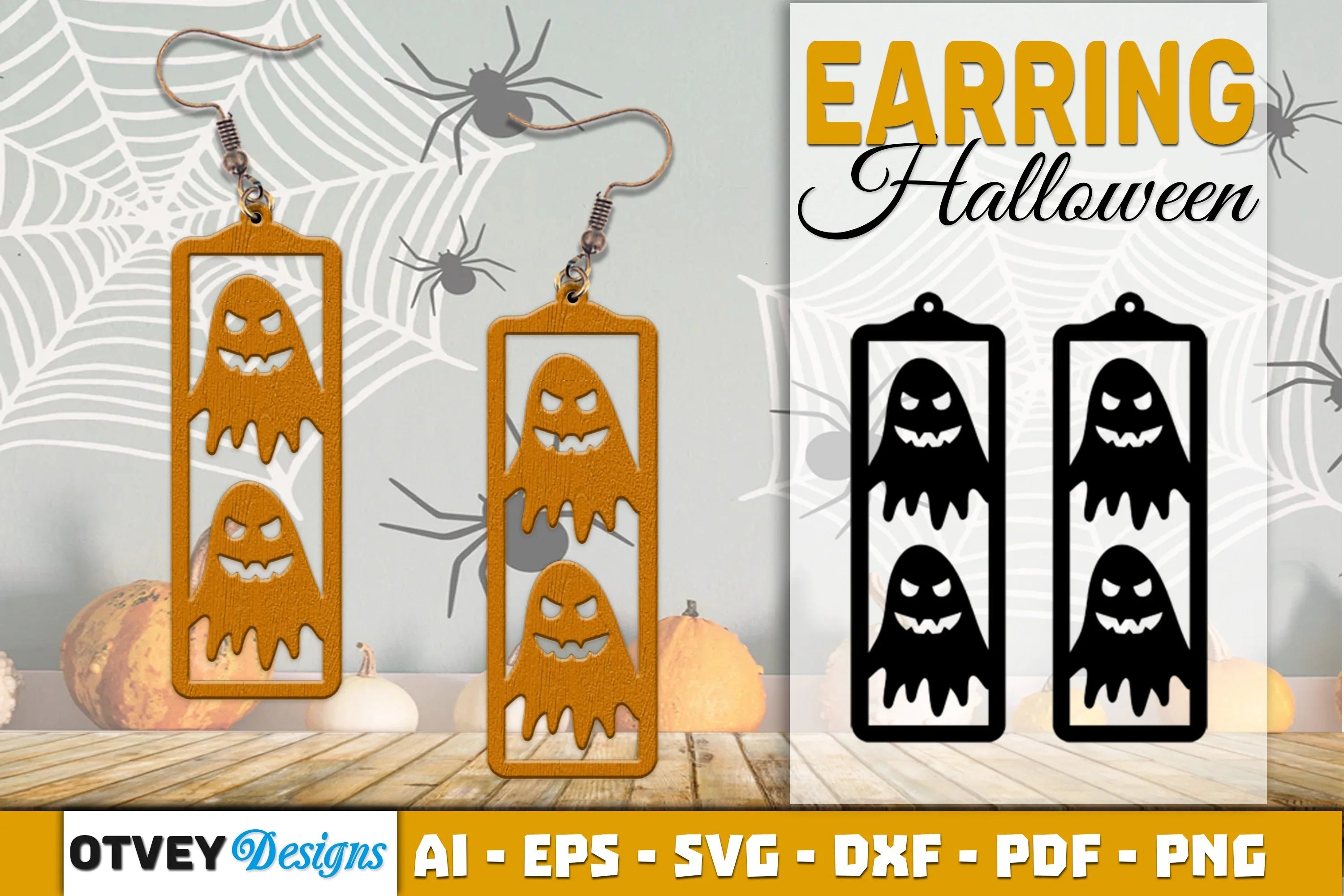 Earring Halloween Lasercut SVG Bundle141 - CraftNest - Digital Crafting and Art