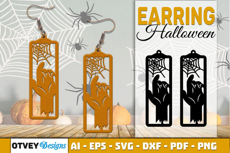 Earring Halloween Lasercut SVG Bundle142 - CraftNest - Digital Crafting and Art
