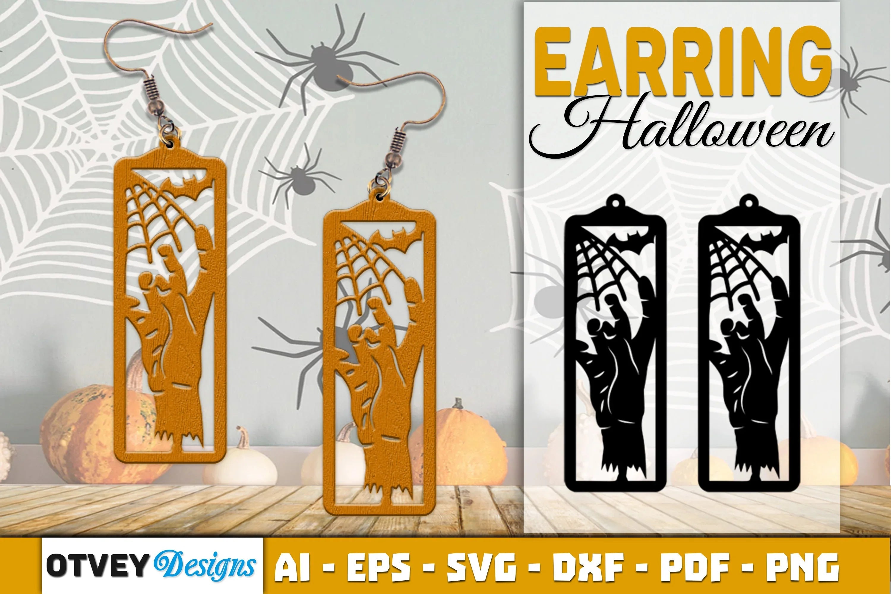 Earring Halloween Lasercut SVG Bundle143 - CraftNest - Digital Crafting and Art