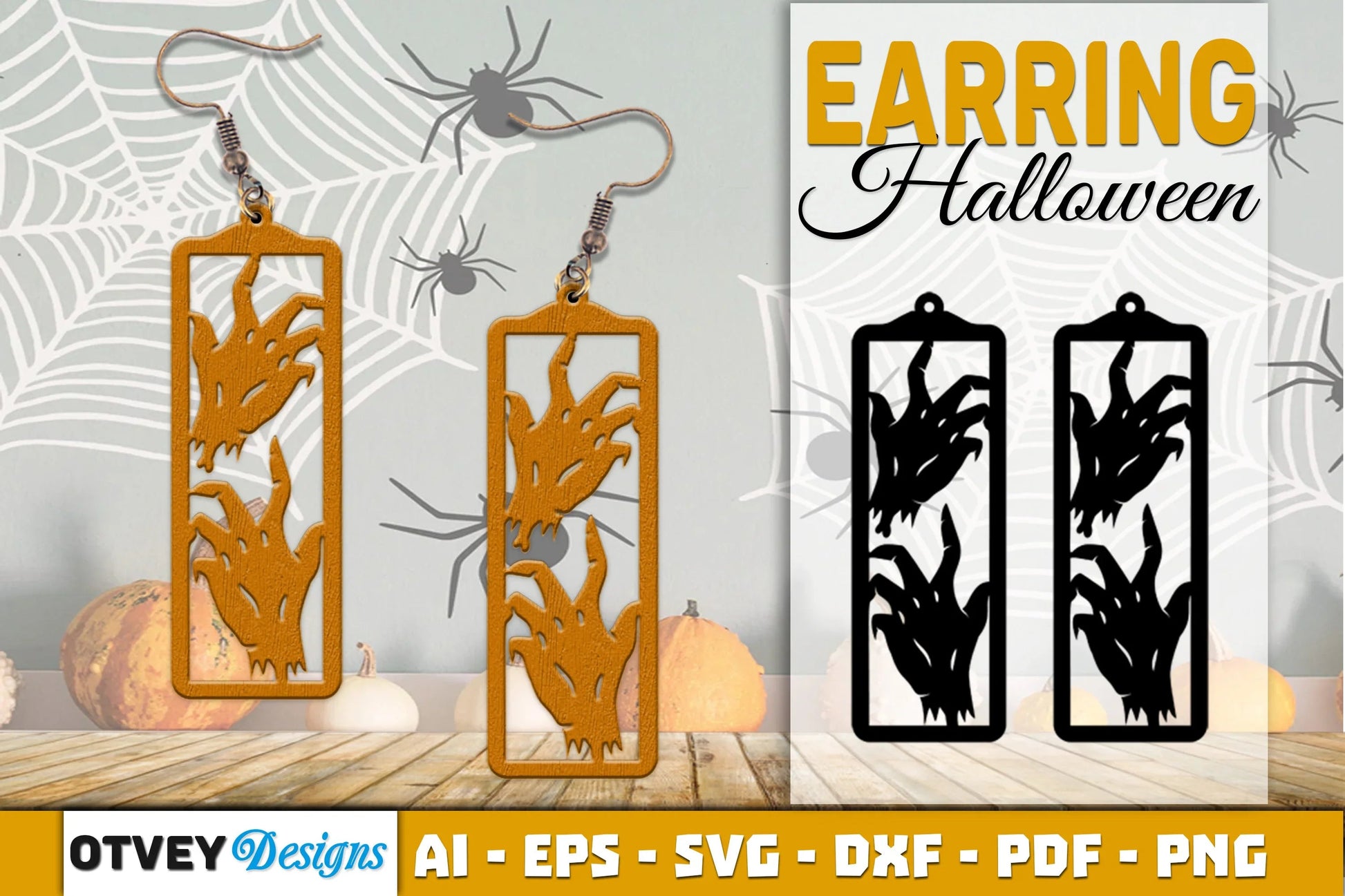 Earring Halloween Lasercut SVG Bundle145 - CraftNest - Digital Crafting and Art
