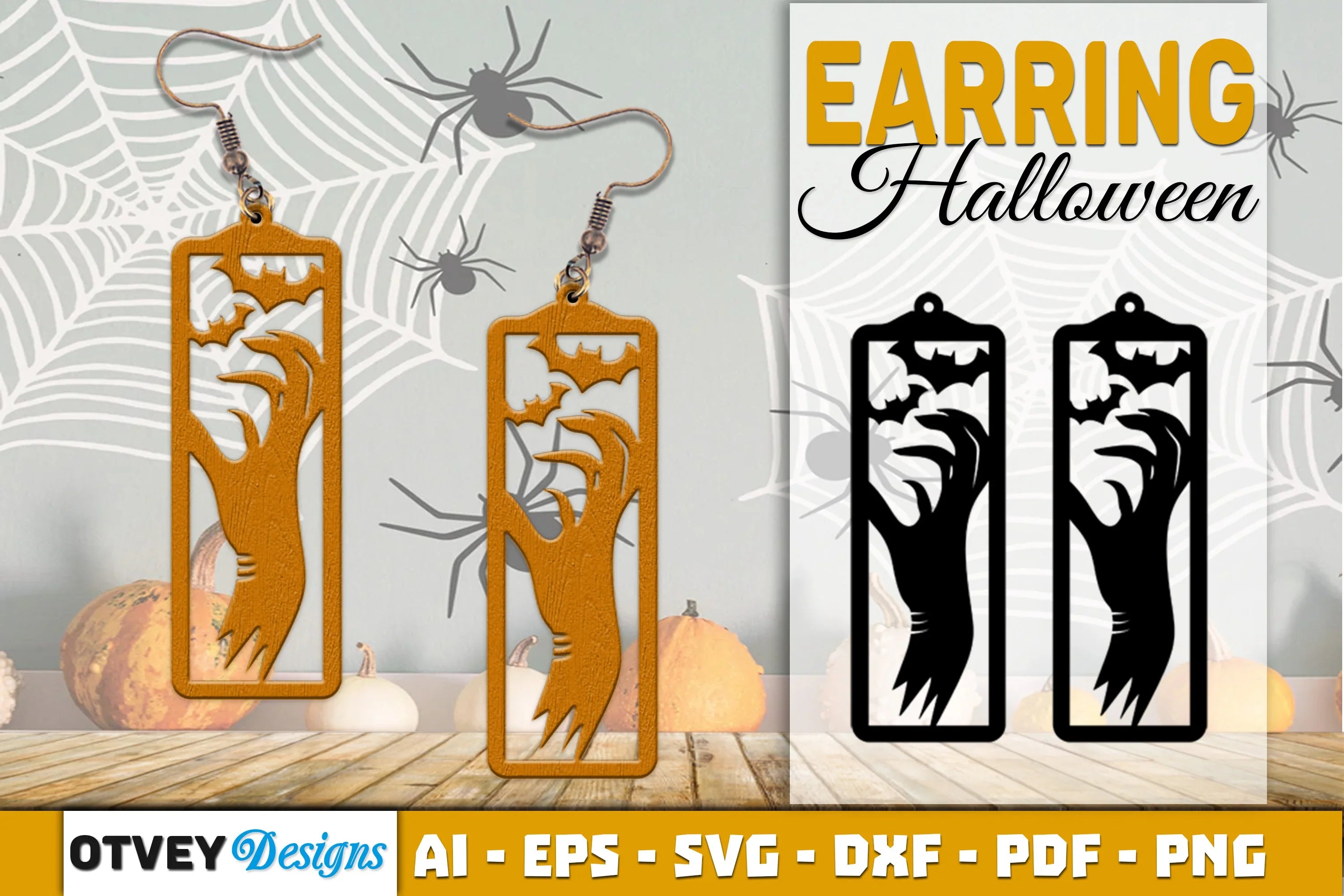 Earring Halloween Lasercut SVG Bundle - CraftNest - Digital Crafting and Art