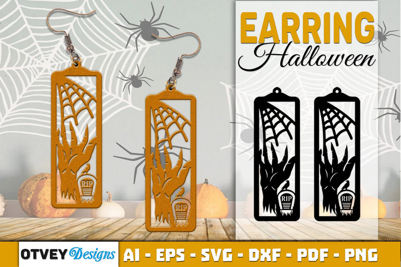 Earring Halloween Lasercut SVG Bundle - CraftNest - Digital Crafting and Art