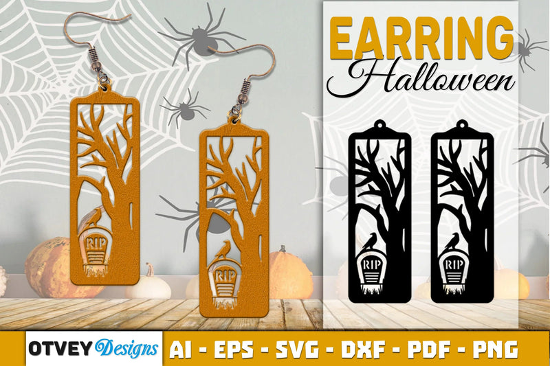 Earring Halloween Lasercut SVG Bundle - CraftNest - Digital Crafting and Art