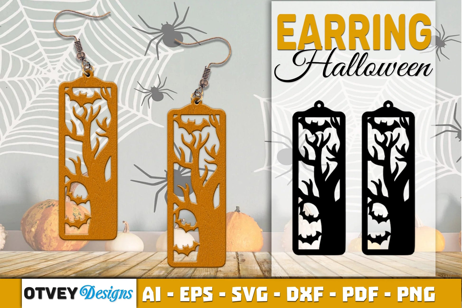 Earring Halloween Lasercut SVG Bundle - CraftNest - Digital Crafting and Art