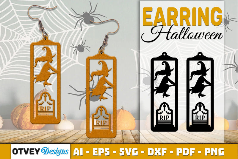Earring Halloween Lasercut SVG Bundle - CraftNest - Digital Crafting and Art