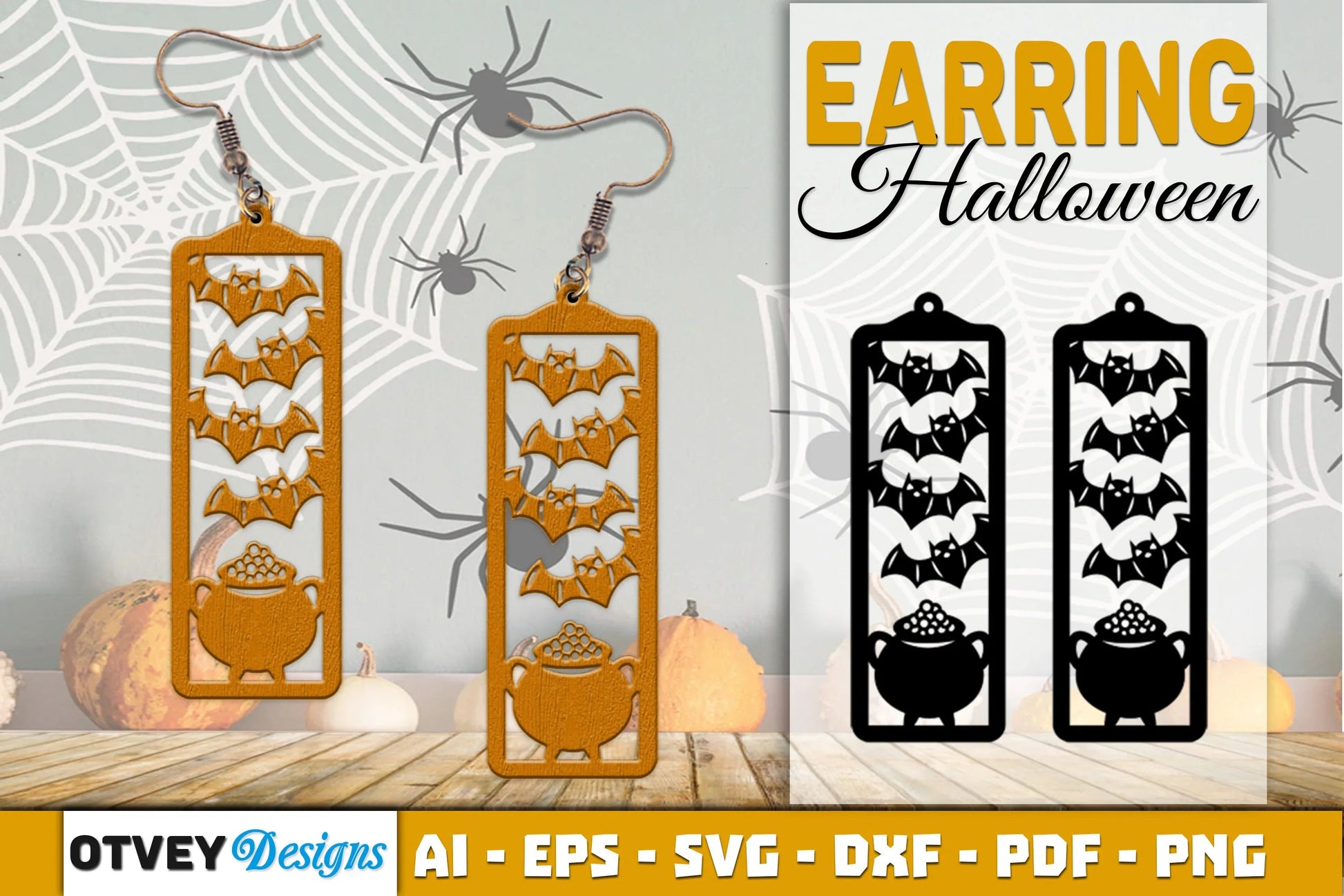 Earring Halloween Lasercut SVG Bundle 511 - CraftNest - Digital Crafting and Art