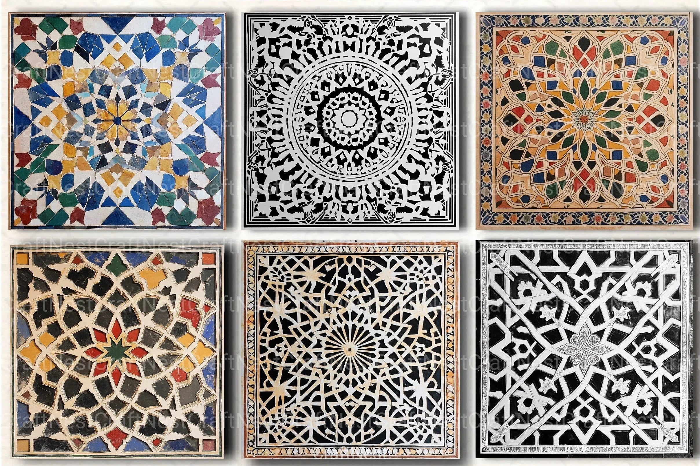 Sacred Geometry Alhambra Patterns Clipart Bundle - CraftNest - Digital Crafting and Art