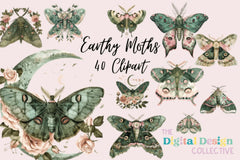 Enchanting Mystical Moth Clipart Bundle - CraftNest - Digital Crafting and Art