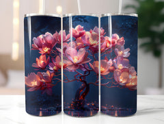 Magnolias Flowers Tumbler Wrap - CraftNest - Digital Crafting and Art