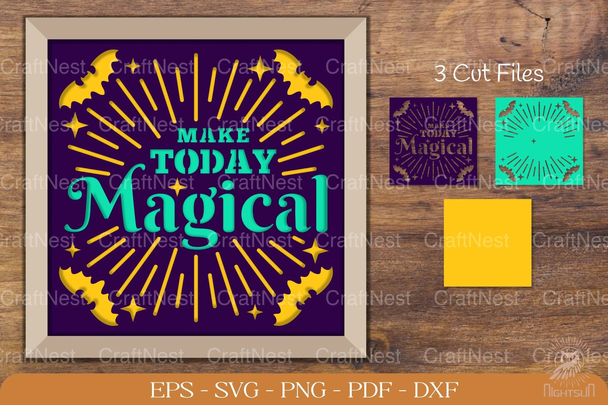 Make Today Magical 3D Shadow Box Layered Papercut Clipart Bundle - CraftNest - Digital Crafting and Art