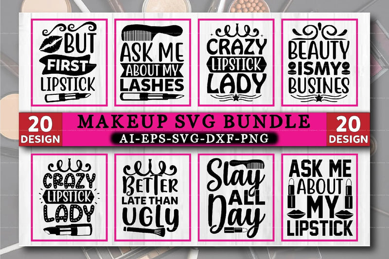 Makeup Design SVG Bundle 6 - CraftNest - Digital Crafting and Art