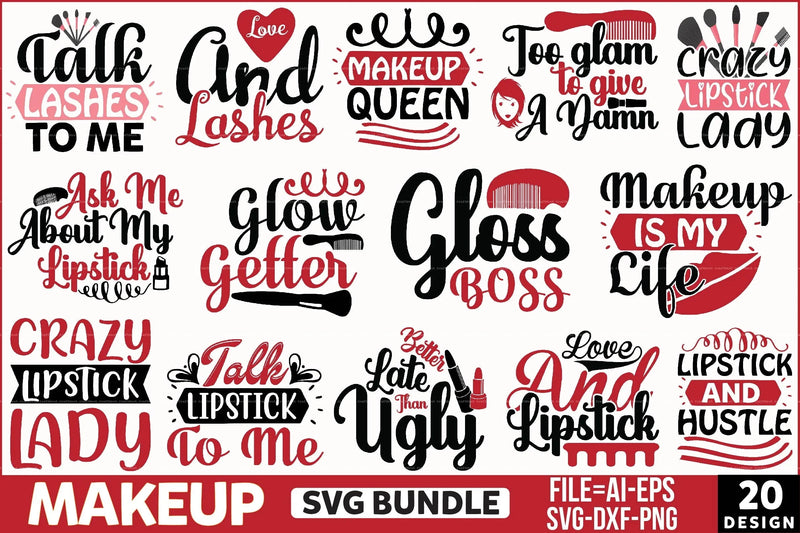 Makeup Design SVG Bundle 5 - CraftNest - Digital Crafting and Art