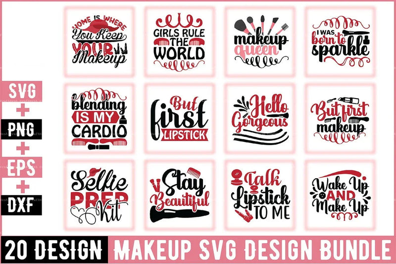 Makeup Design SVG Bundle 4 - CraftNest - Digital Crafting and Art