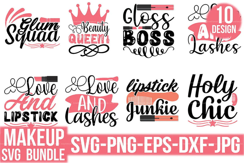 Makeup SVG Bundle for Creative Designs - CraftNest - Digital Crafting and Art
