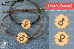 Laser Cut Couple Bracelet SVG Bundle - CraftNest - Digital Crafting and Art
