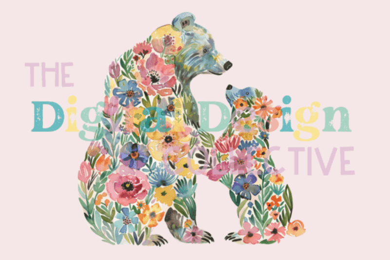 Mama Bear & Baby Bear Clipart Bundle - CraftNest - Digital Crafting and Art