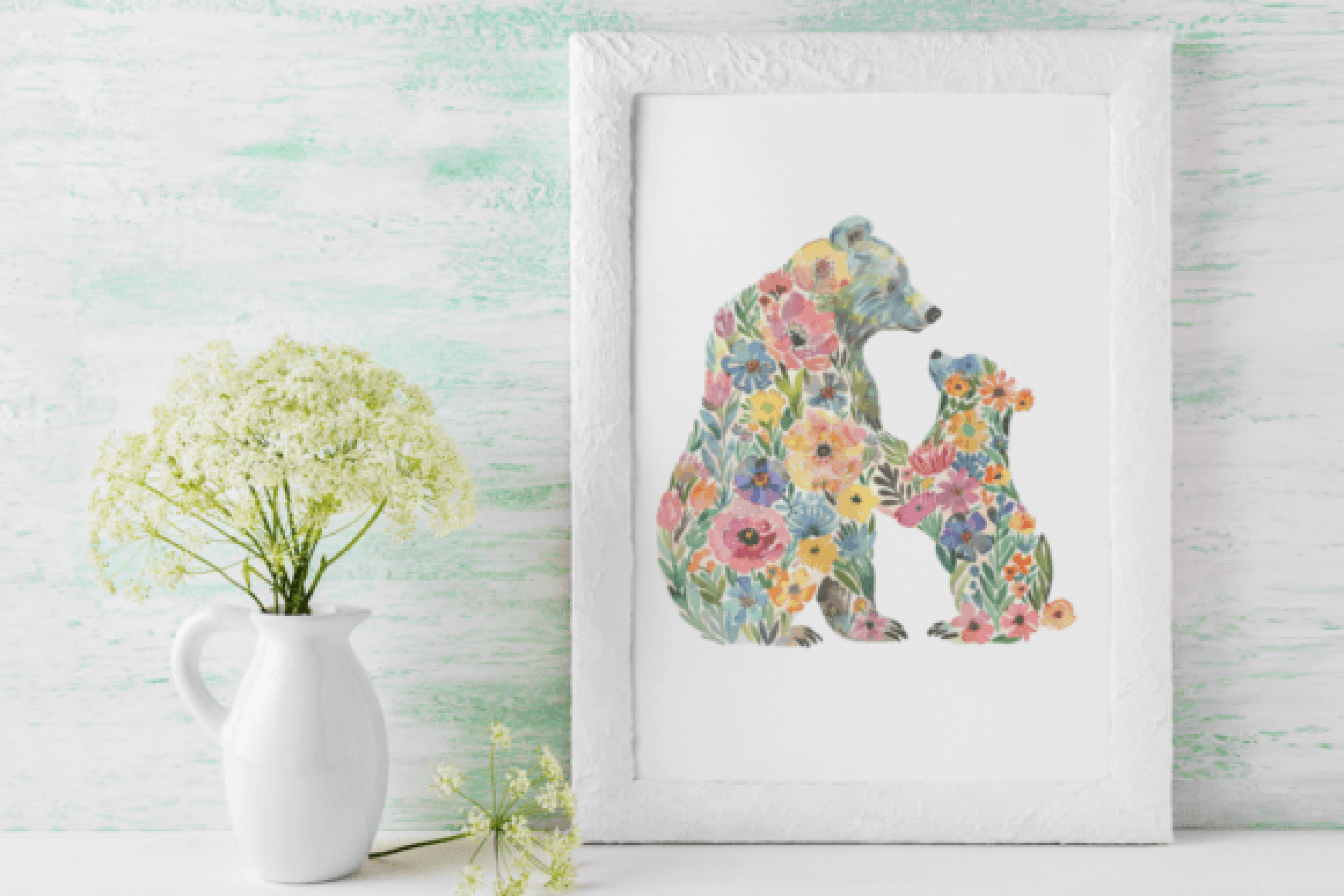 Mama Bear & Baby Bear Clipart Bundle