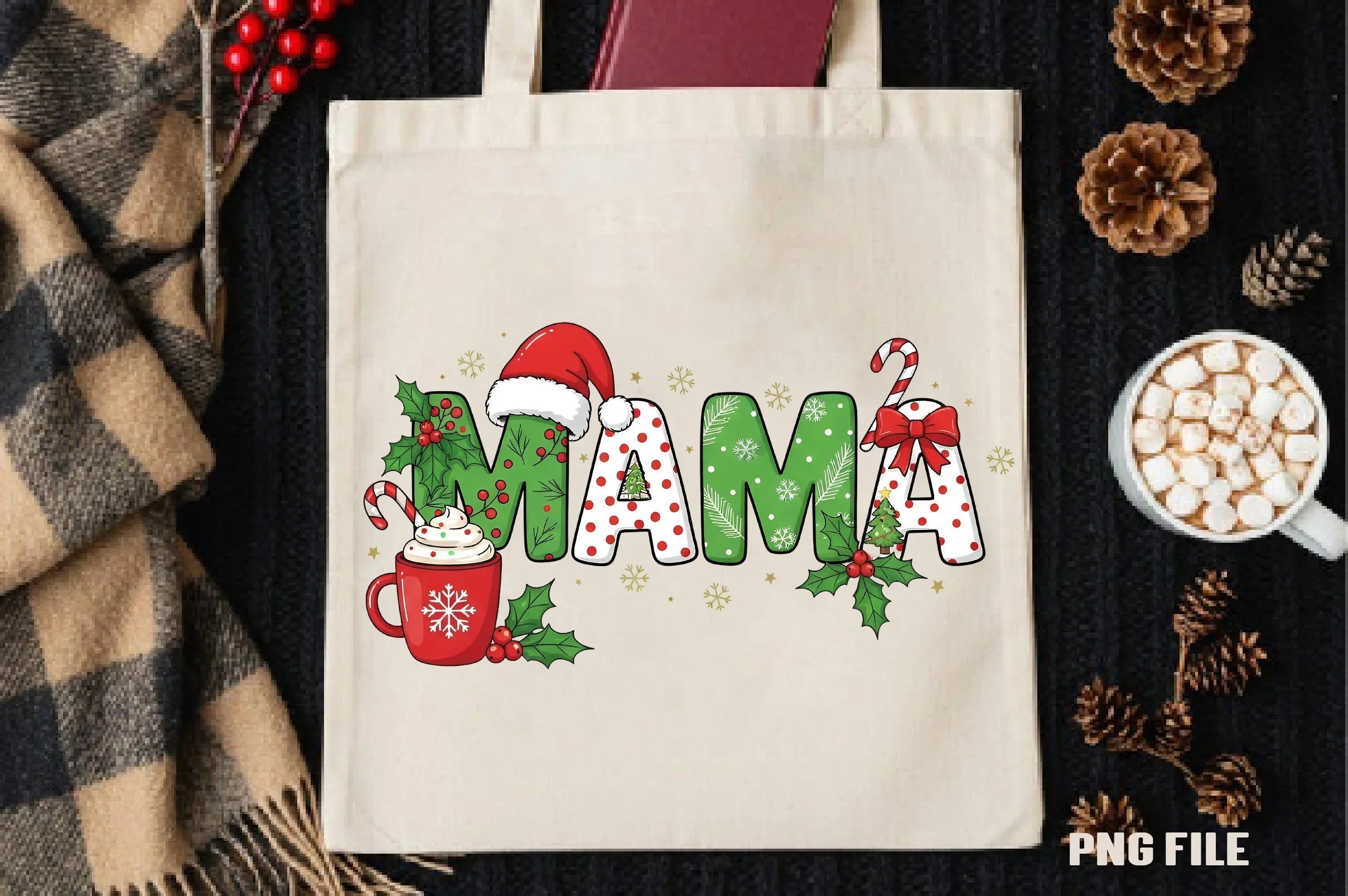 Mama Christmas Clipart Bundle - CraftNest - Digital Crafting and Art