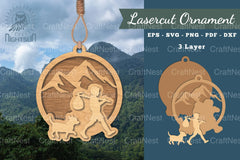 Man and Dog Laser Cut Ornament Clipart Bundle - CraftNest - Digital Crafting and Art