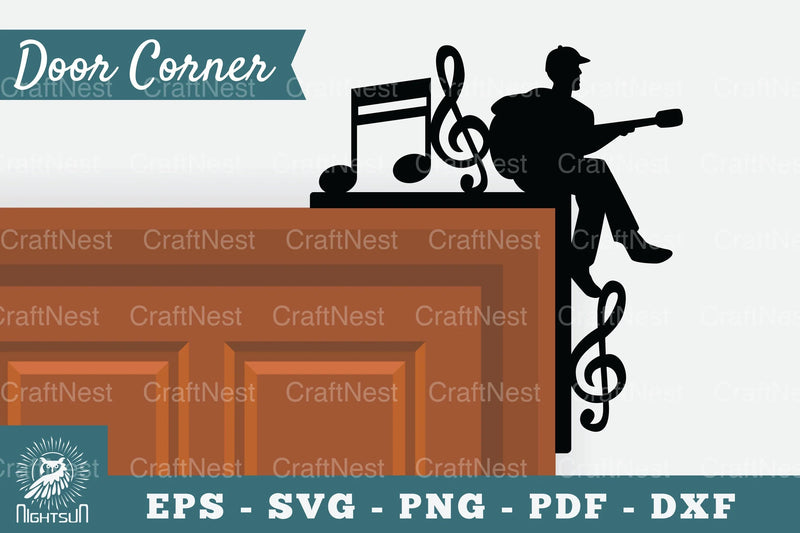 Man Playing Guitar Door Corner Clipart Bundle - CraftNest - Digital Crafting and Art