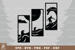Man Surfing Home Decor Clipart Bundle - CraftNest - Digital Crafting and Art